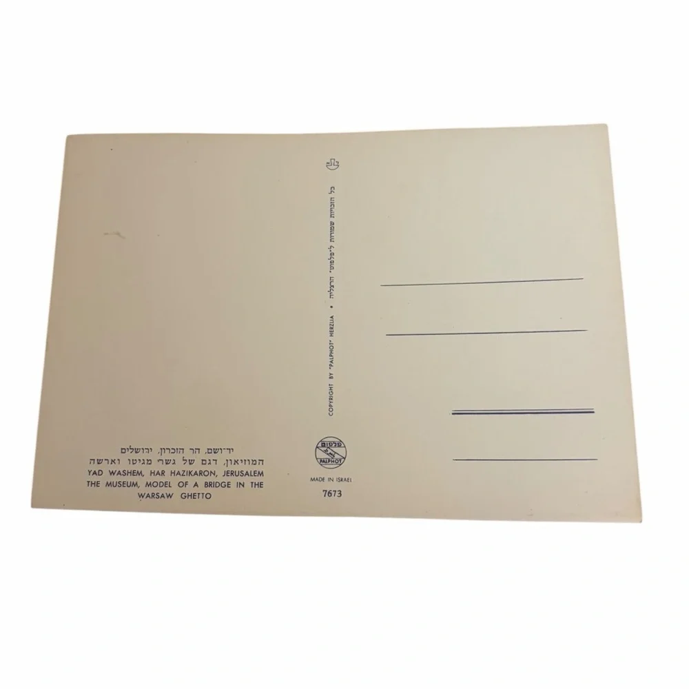 Vintage Holocaust Museum Exhibit Postcard | Black & White Historical Photo